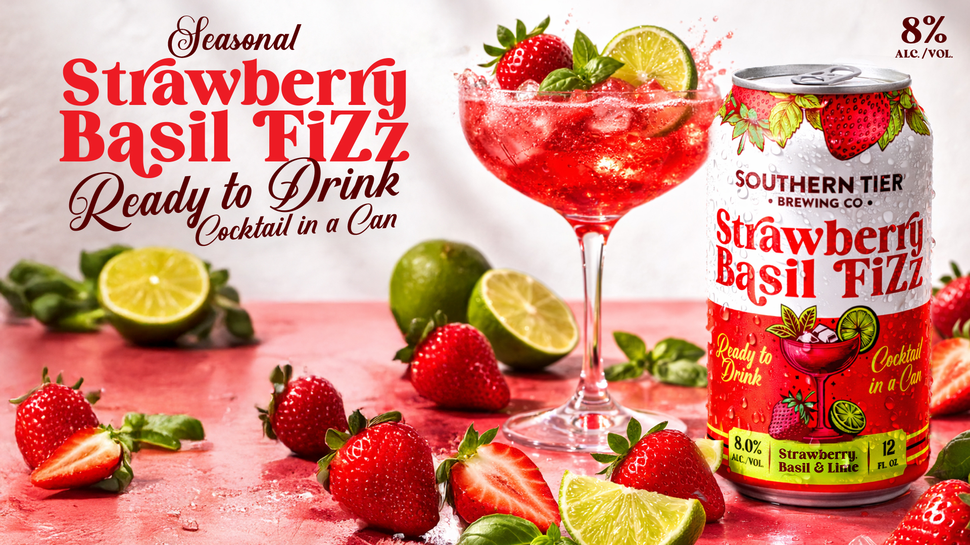 Strawberry Basil Fizz